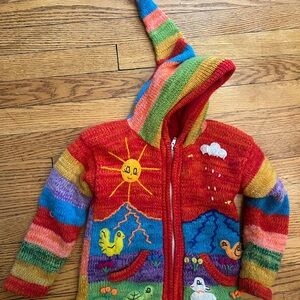 Rainbow Knit Children's Hoodie